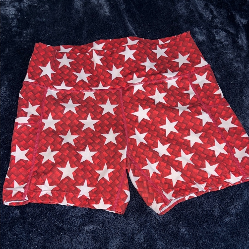 Constantly Varied Gear Red and White Star Athletic Shorts